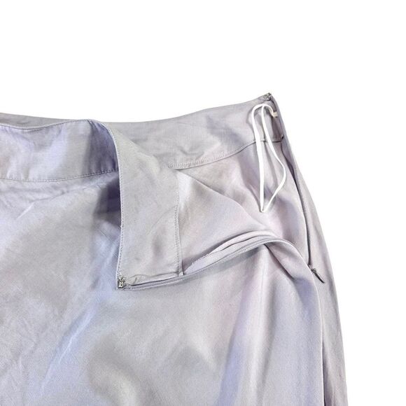 VTG Nine and Company Lilac Linen and Rayon Slip Midi Skirt, Size 16W - Picture 6 of 9